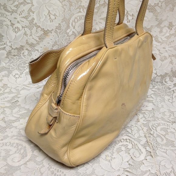 Yves Saint Laurent Yellow Patent Leather Handbag - Picture 4 of 8